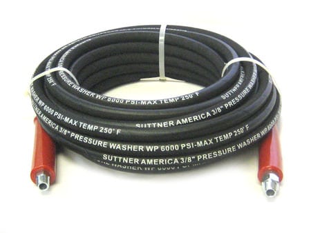 Suttner B3V45025 25' Black 4000 PSI 5/16" Pressure Washer Hose MNPT X M Swivel for sale online 
